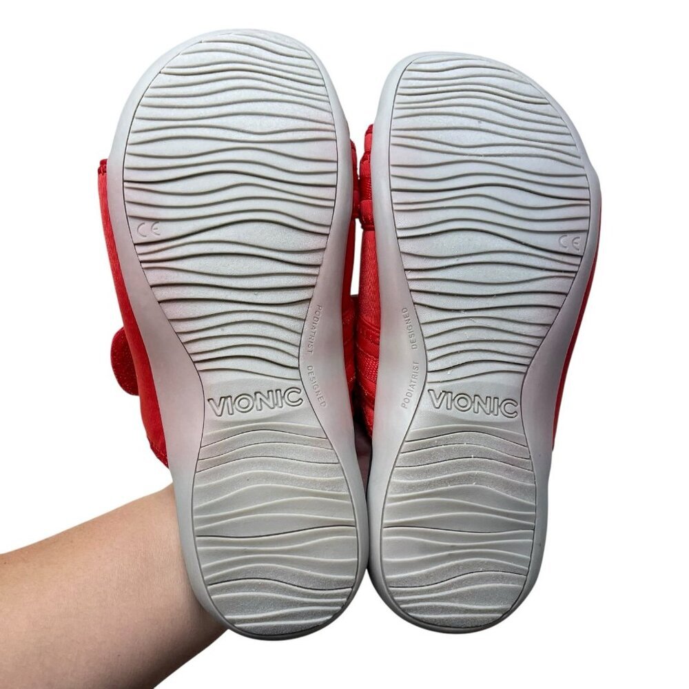 Vionic Red Sarah Sandals Loop And Hook 2 Strap Wo… - image 4